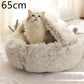Panier couvert pour chat en peluche avec rebord rembourré