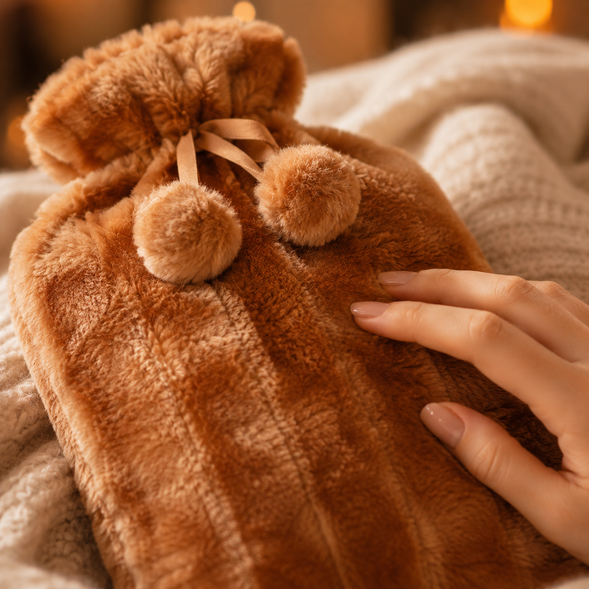 Bouillotte de 2 litres avec housse peluche amovible