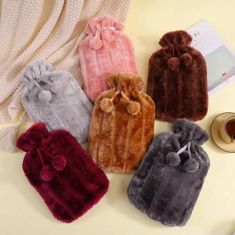 Bouillotte de 2 litres avec housse peluche amovible