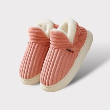 Chaussons bottillons en velours côtelé doublés polaire