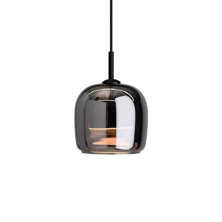 Suspension en fer et verre avec douille E27