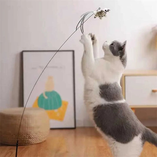 Felineau Set de Jouets Oiseaux Interactifs pour Chat — Base Ventouse