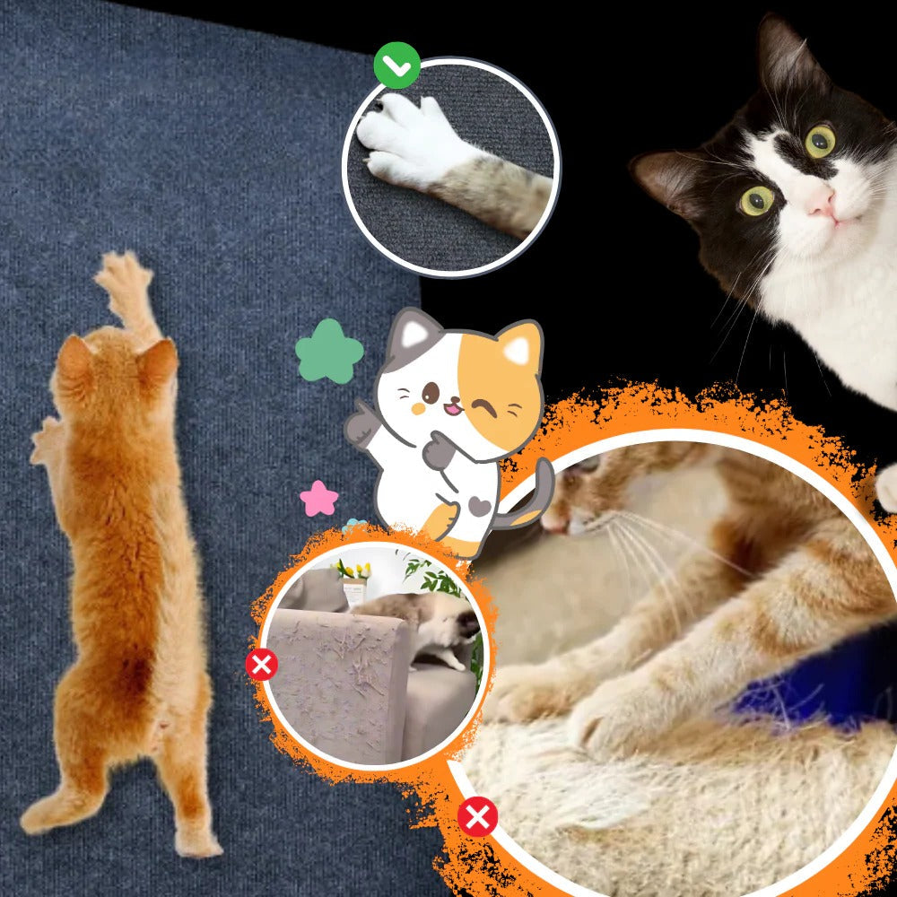 Felineau Griffoir Mural Adhésif pour Chat — Protection Canapé et Murs