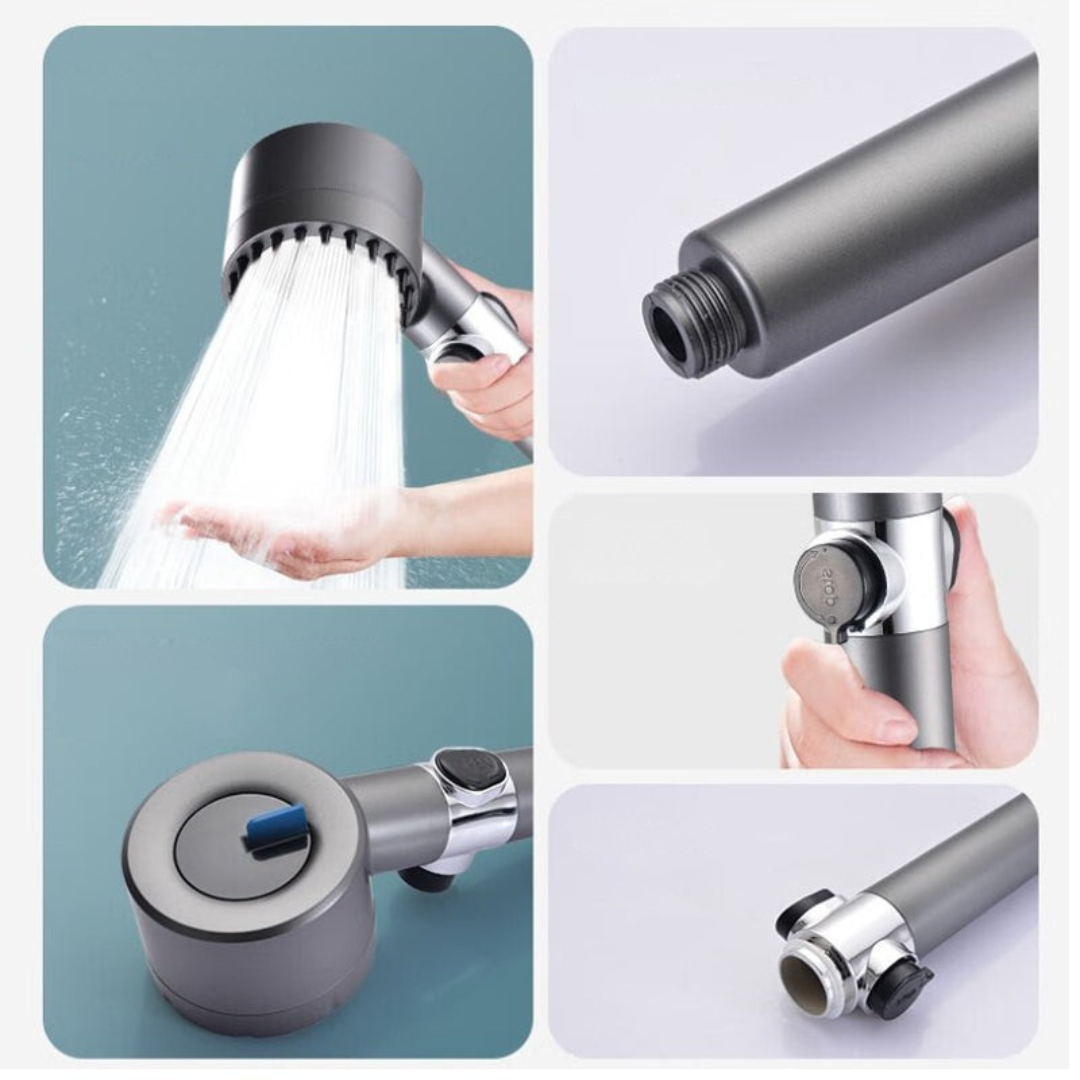 Pommeau de douche à filtre multicouche en acier et ABS