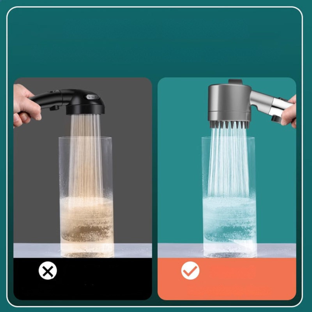Pommeau de douche à filtre multicouche en acier et ABS