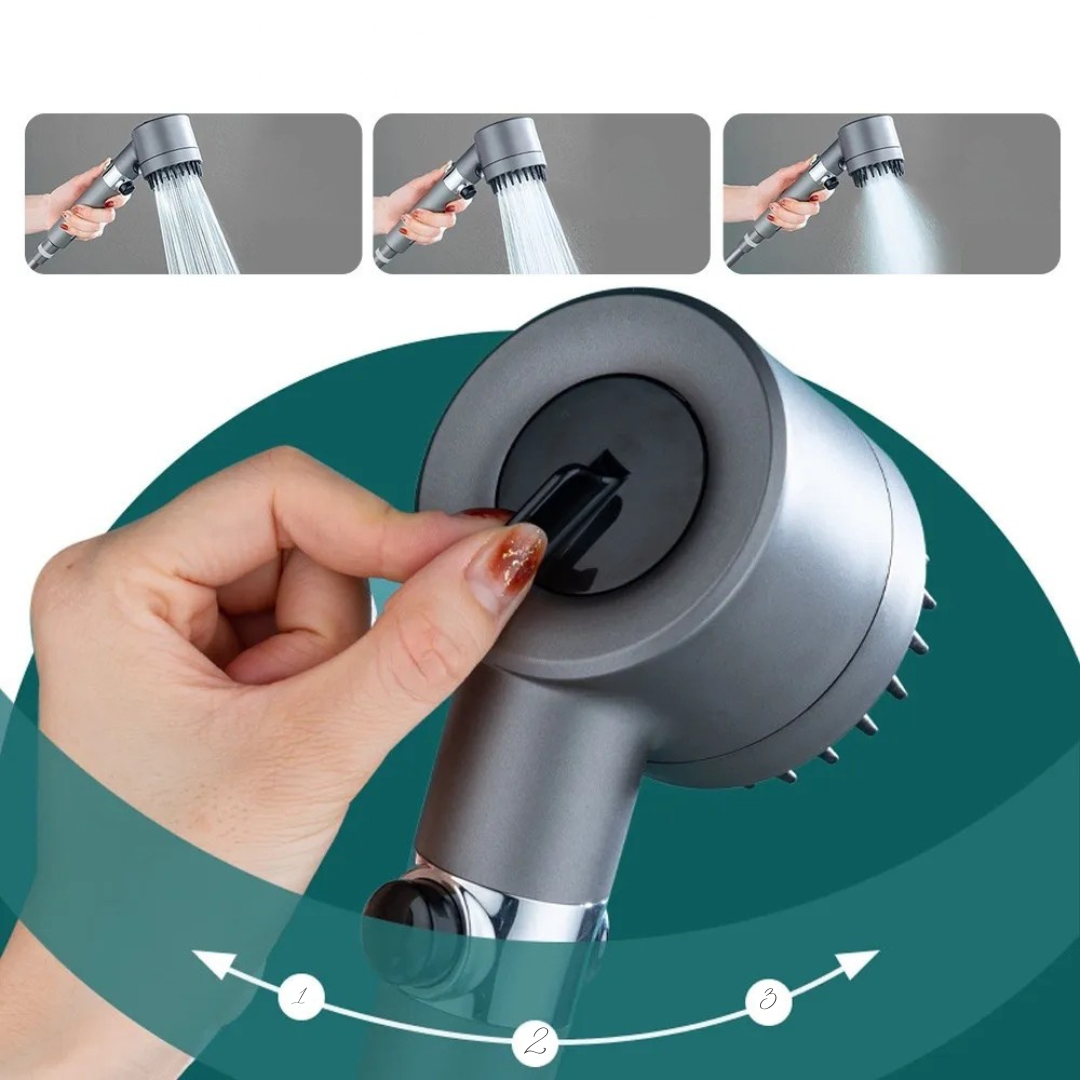 Pommeau de douche à filtre multicouche en acier et ABS