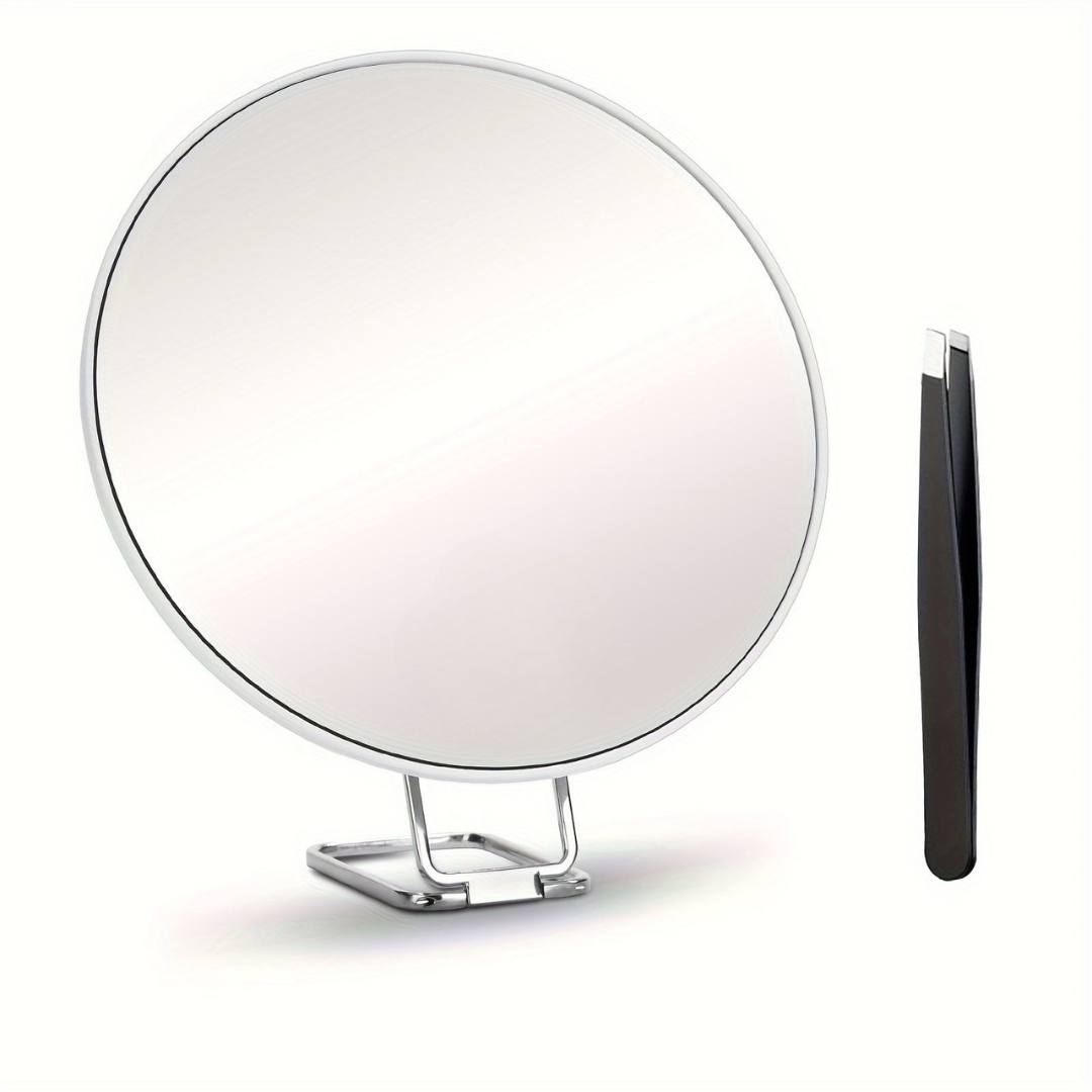 Miroir grossissant avec ventouse et support pliable