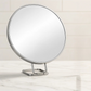 Miroir grossissant avec ventouse et support pliable
