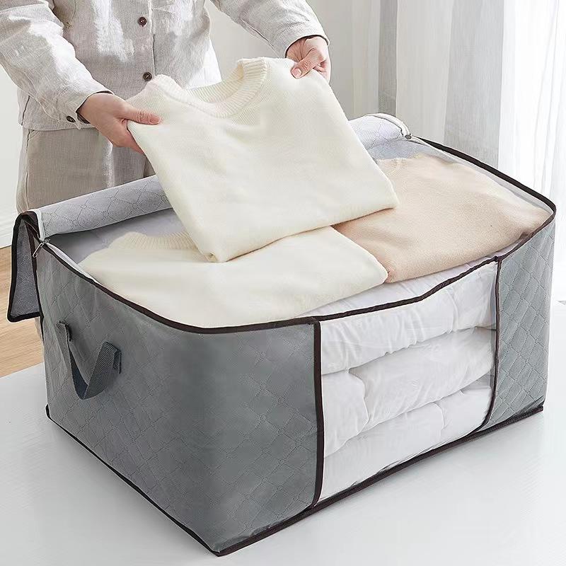 Sac de rangement zippé pour vêtements et linge de lit