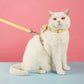 Harnais et Laisse pour Chat – Kit Promenade Anti-Évasion Réglable avec Motif Abeille