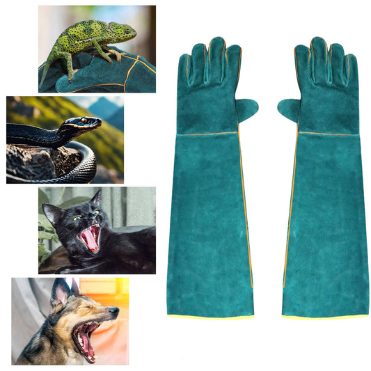 Felineau Gants de Protection Anti-Morsures | Cuir Épais pour Chien, Chat et Reptile