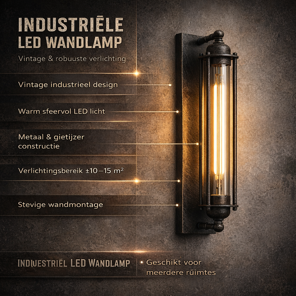 Applique en métal à cage cylindrique et lumière ambrée