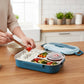 Boîte repas en acier inoxydable à compartiments avec bol