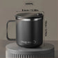Mug isotherme à anse et couvercle, 400 ml