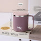 Mug isotherme à anse et couvercle, 400 ml