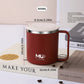 Mug isotherme à anse et couvercle, 400 ml