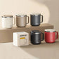 Mug isotherme à anse et couvercle, 400 ml