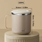 Mug isotherme à anse et couvercle, 400 ml