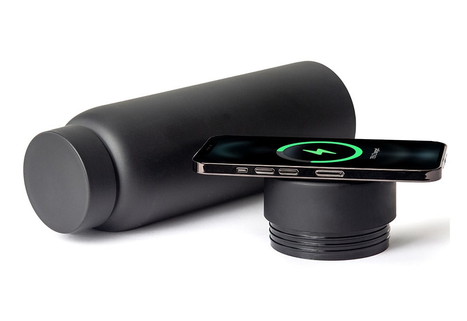 Gourde isotherme en acier avec batterie externe amovible, 24 oz