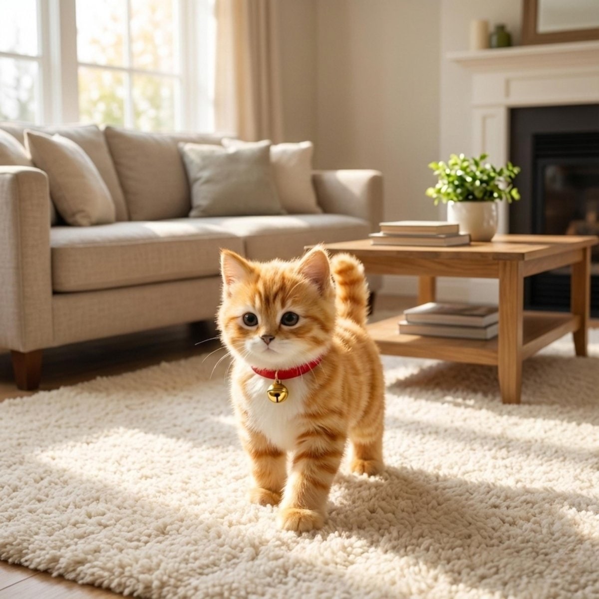 Chaton jouet électronique en peluche avec marche et miaulements