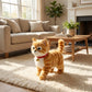 Chaton jouet électronique en peluche avec marche et miaulements