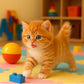 Chaton jouet électronique en peluche avec marche et miaulements