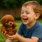 Chien jouet en peluche bouclée avec mouvements et sons