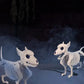 Squelette de loup décoratif en plastique et résine pour Halloween