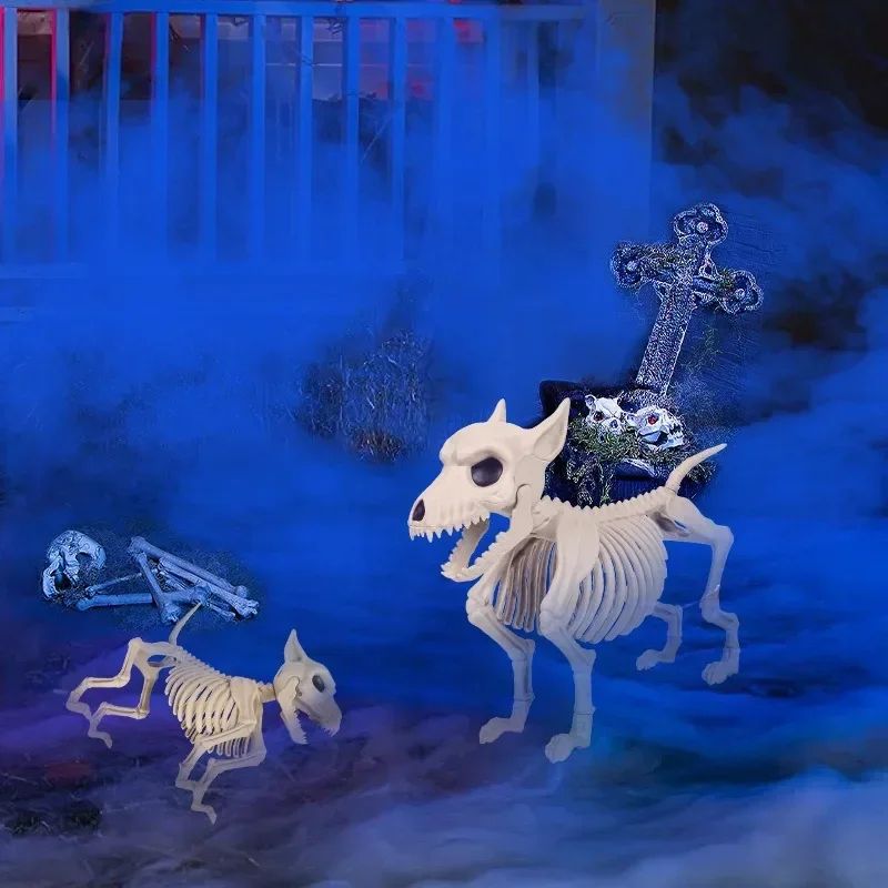 Squelette de loup décoratif en plastique et résine pour Halloween