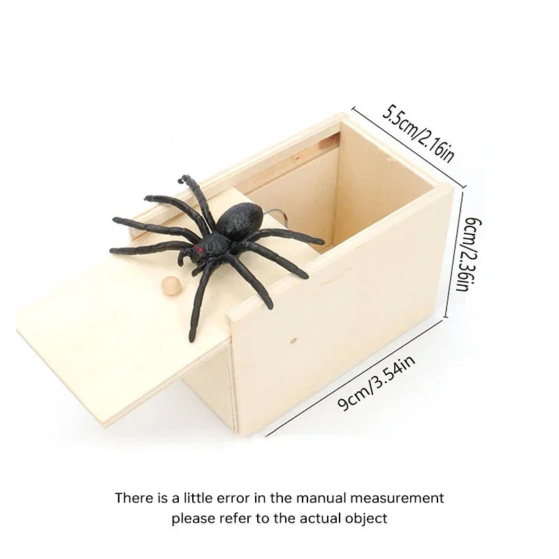 Boîte à farce en bois avec araignée à ressort
