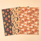 Papier cadeau Halloween à motifs fantômes et citrouilles, 4 feuilles