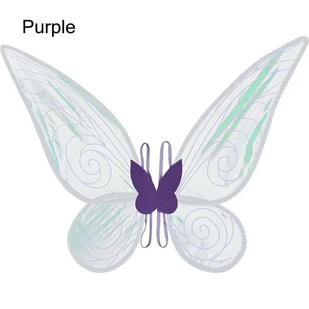 Ailes de papillon en organza scintillant avec bretelles pour déguisement