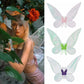 Ailes de papillon en organza scintillant avec bretelles pour déguisement