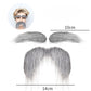 Fausse barbe autocollante avec sourcils assortis pour déguisement