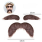 Fausse barbe autocollante avec sourcils assortis pour déguisement