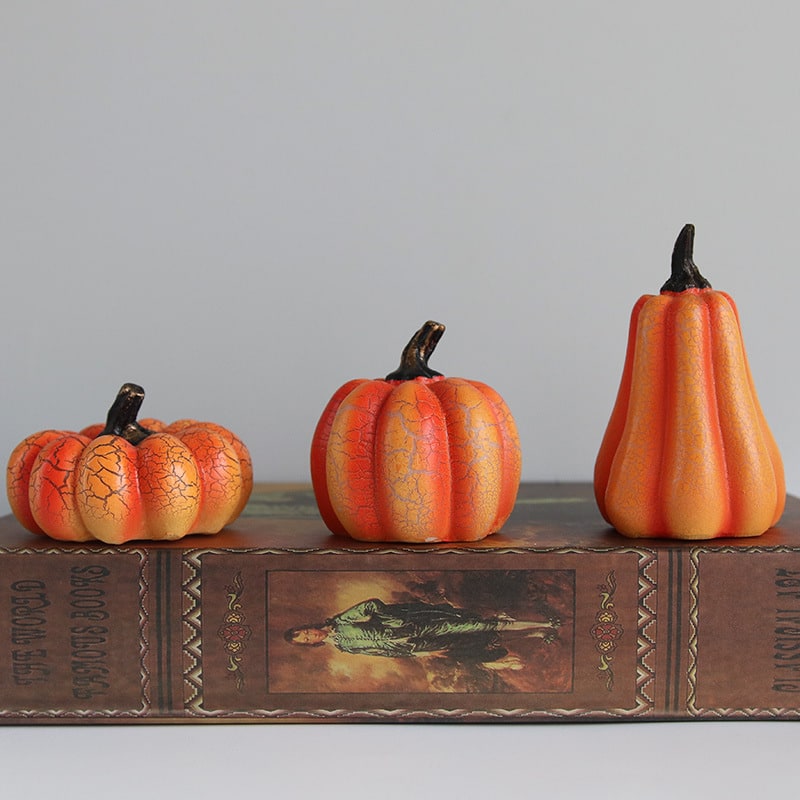 Mini citrouille LED à piles pour décoration d'Halloween