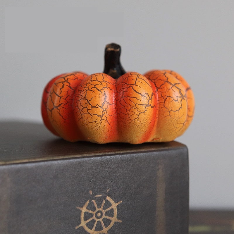 Mini citrouille LED à piles pour décoration d'Halloween