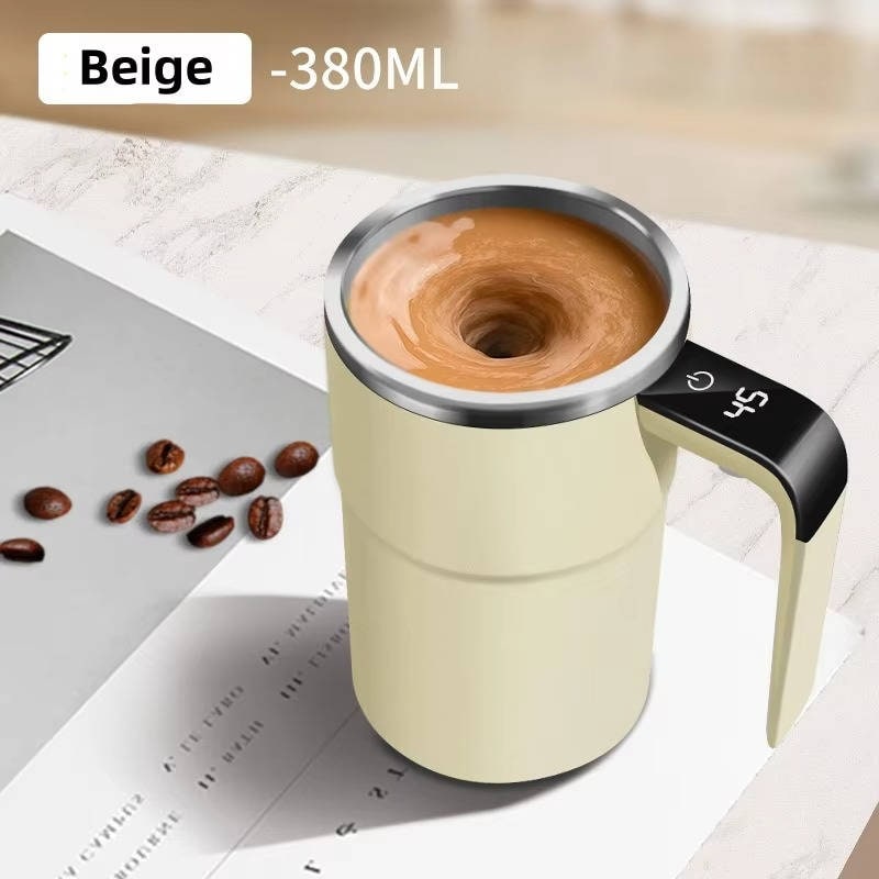 Mug mélangeur rechargeable avec affichage de température