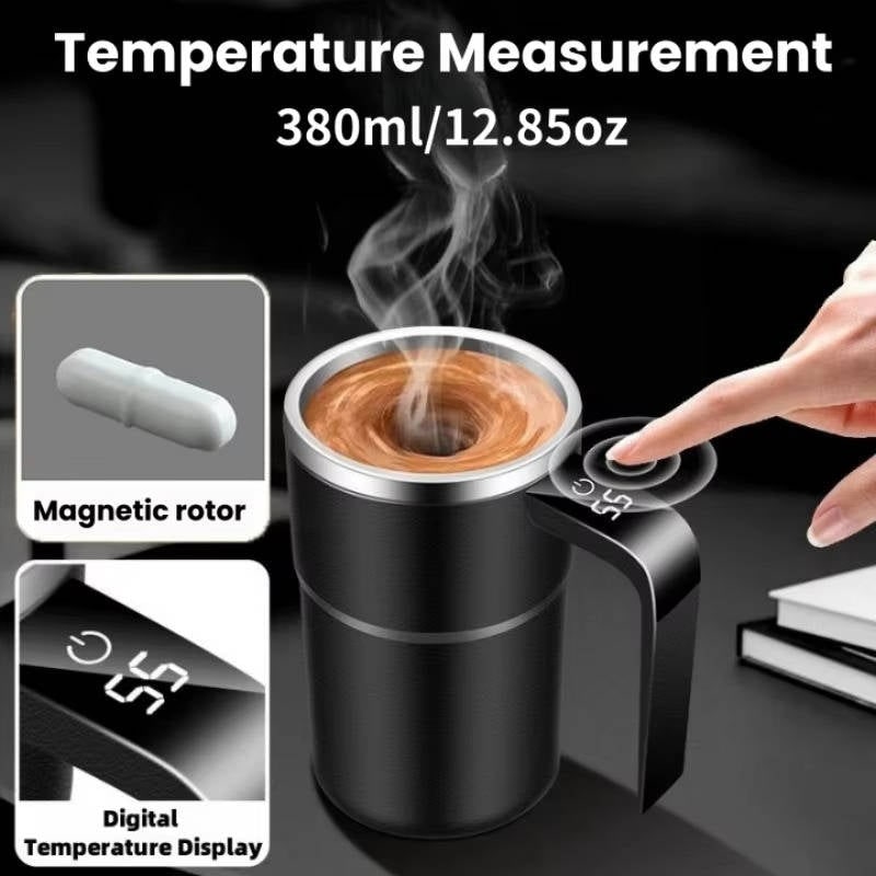 Mug mélangeur rechargeable avec affichage de température