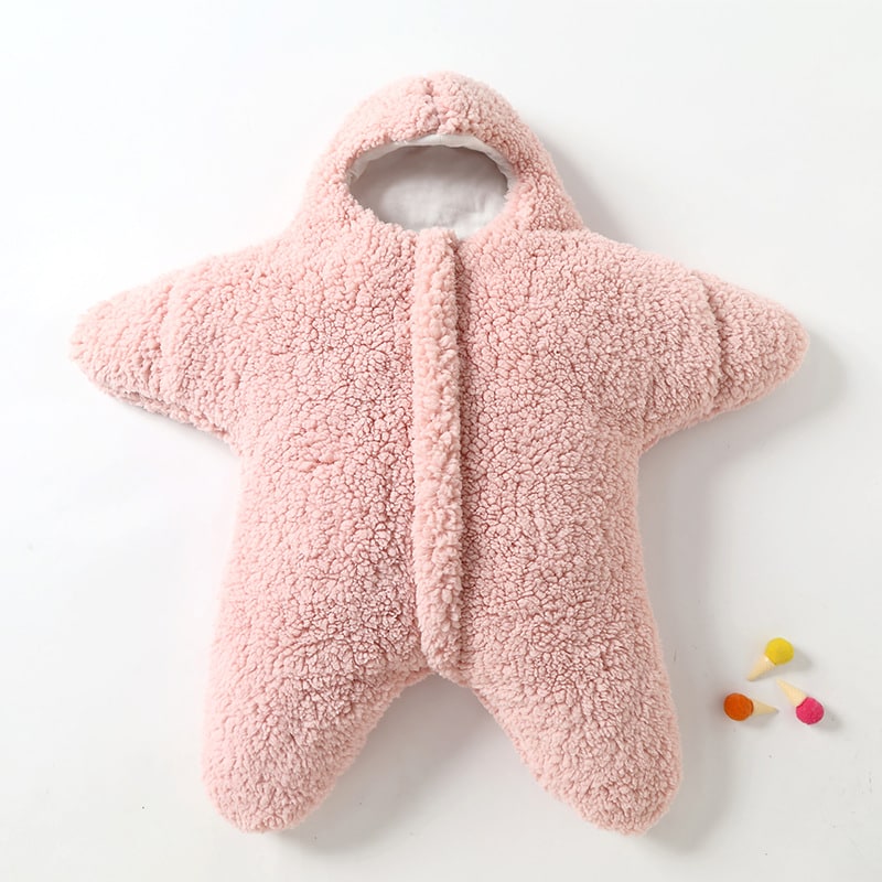Couverture bébé en étoile à capuche et doublure coton