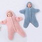 Couverture bébé en étoile à capuche et doublure coton