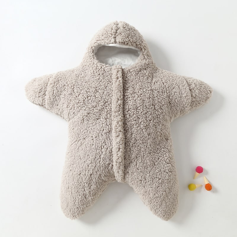 Couverture bébé en étoile à capuche et doublure coton