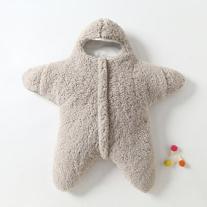 Couverture bébé en étoile à capuche et doublure coton