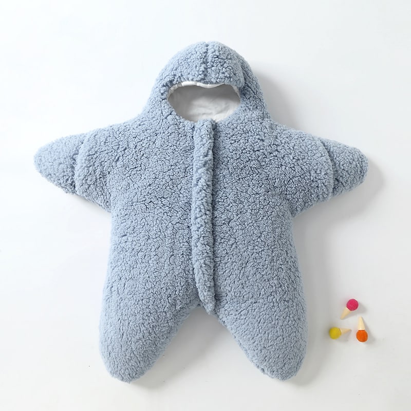 Couverture bébé en étoile à capuche et doublure coton