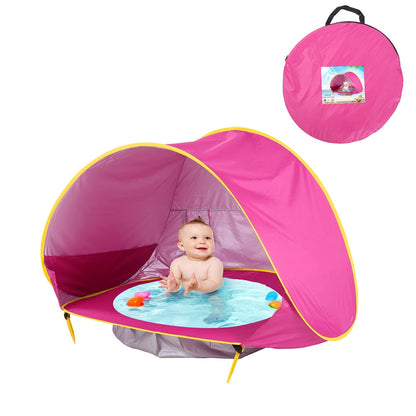 Tente de plage enfant dépliable avec poche de bassin