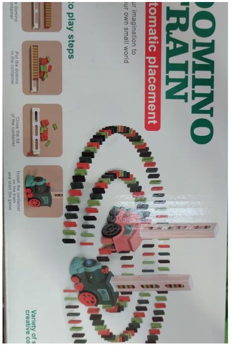 Train à dominos électrique avec distributeur automatique