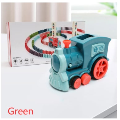 Train à dominos électrique avec distributeur automatique