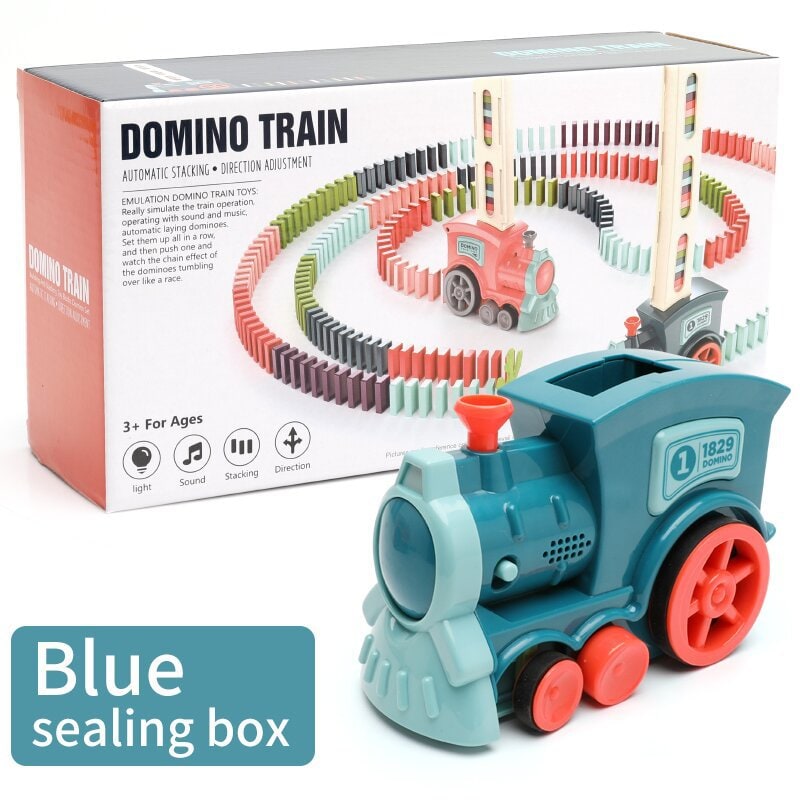 Train à dominos électrique avec distributeur automatique