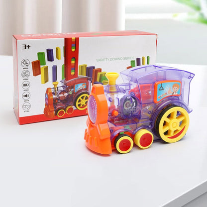 Train à dominos électrique avec distributeur automatique