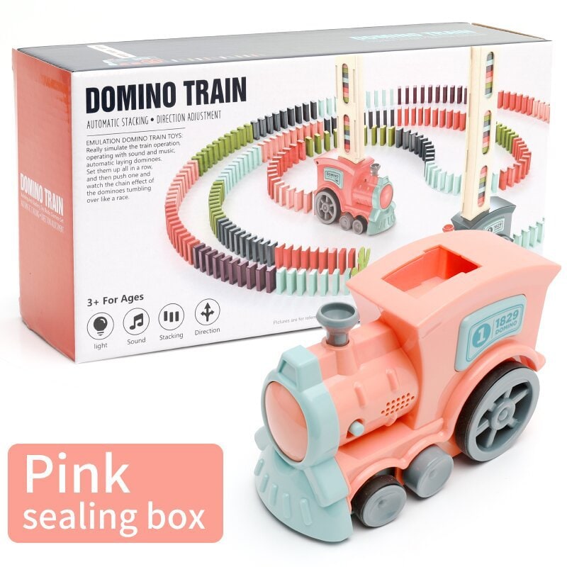 Train à dominos électrique avec distributeur automatique